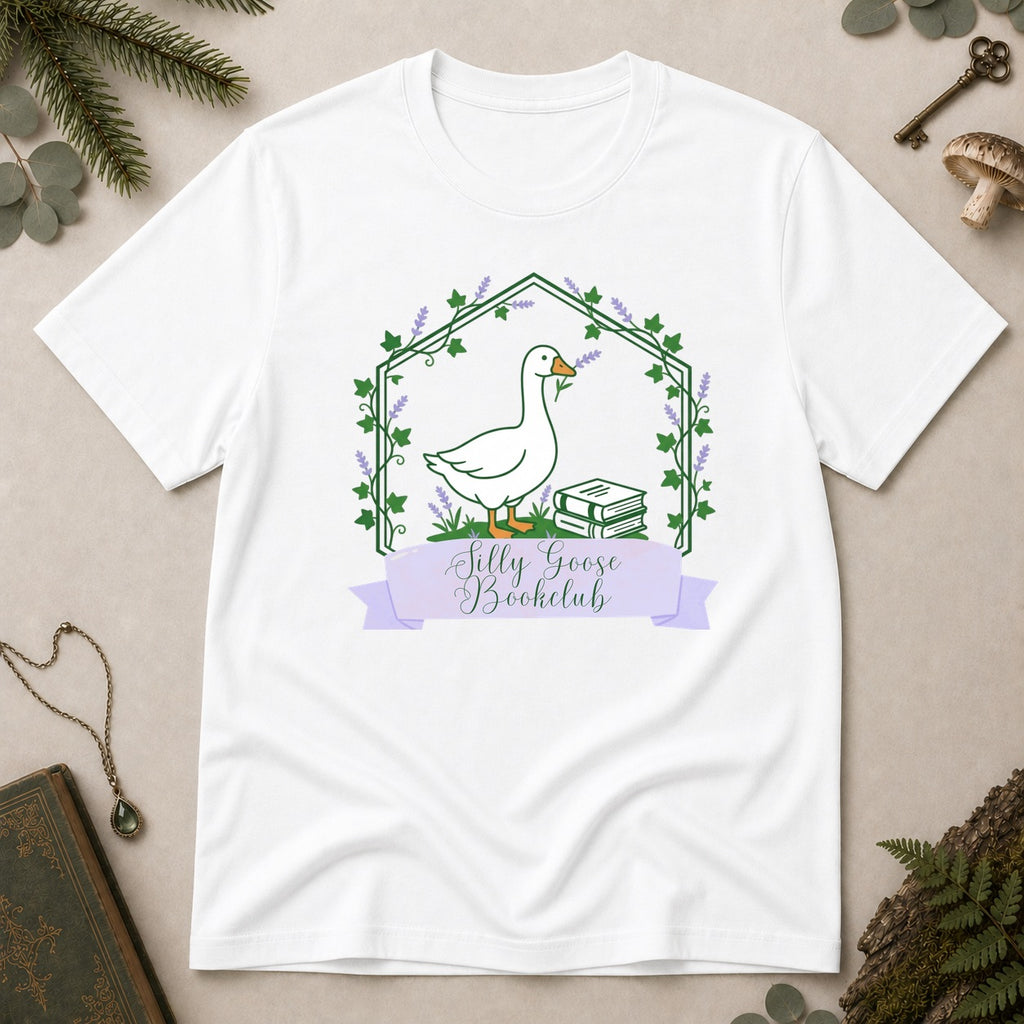 Silly Goose Bookclub T-Shirt - White