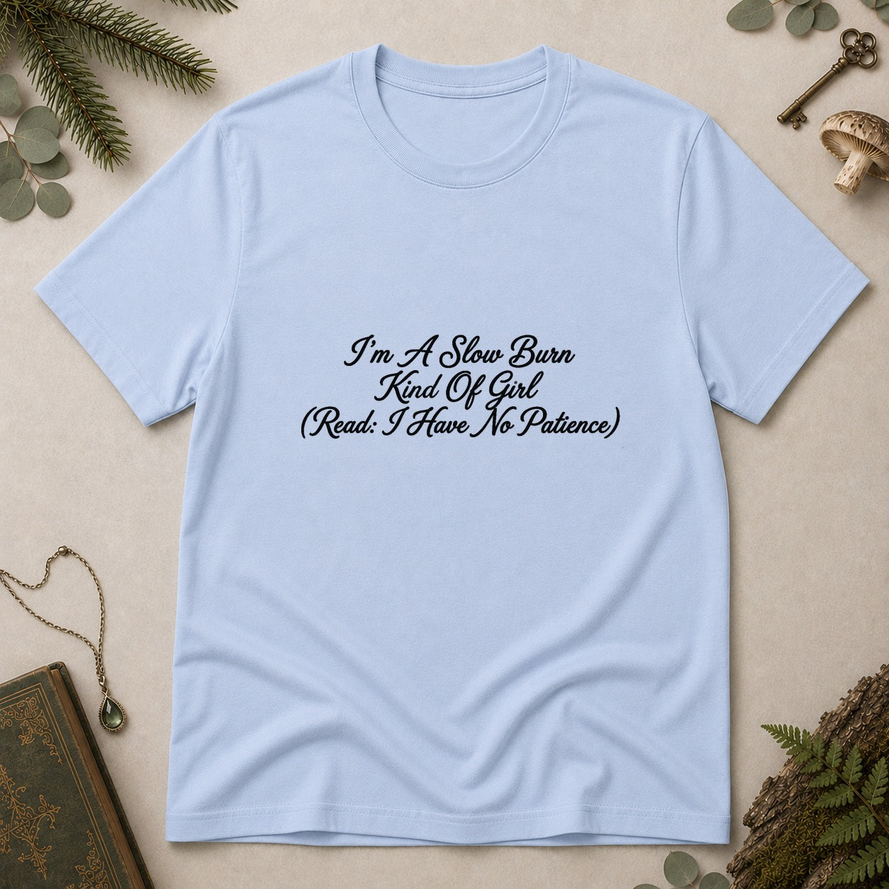 Slow Burn T-Shirt - Light Blue