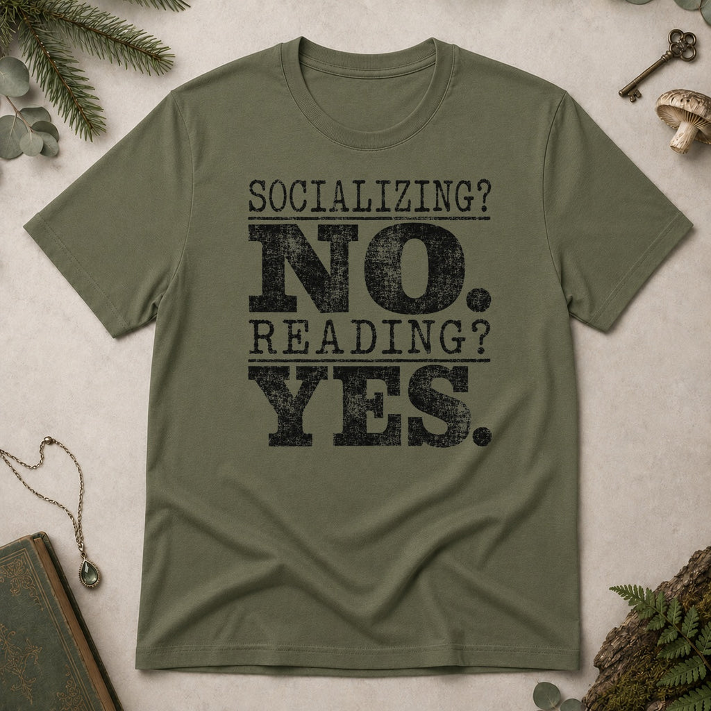 Socialising No T-Shirt - Military Green