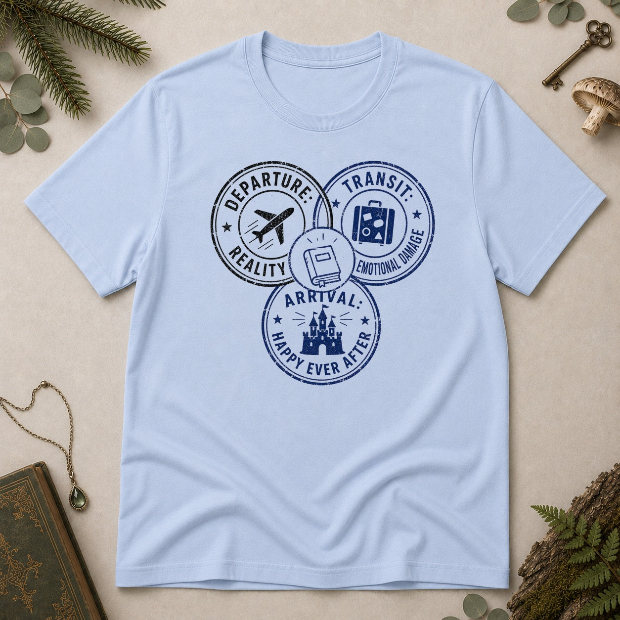 Stamps T-Shirt - Light Blue