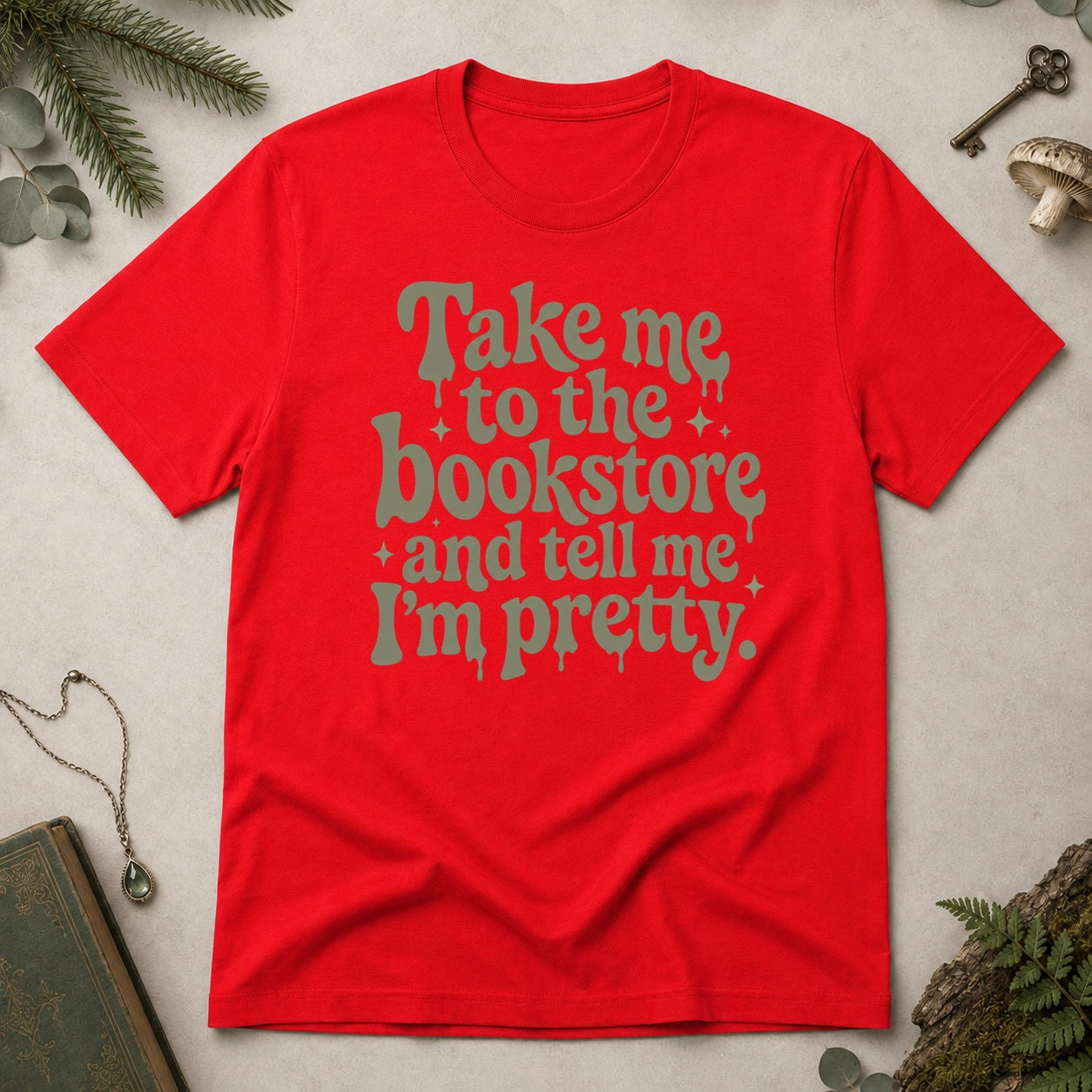 Take Me to the Bookstore T-Shirt - Red