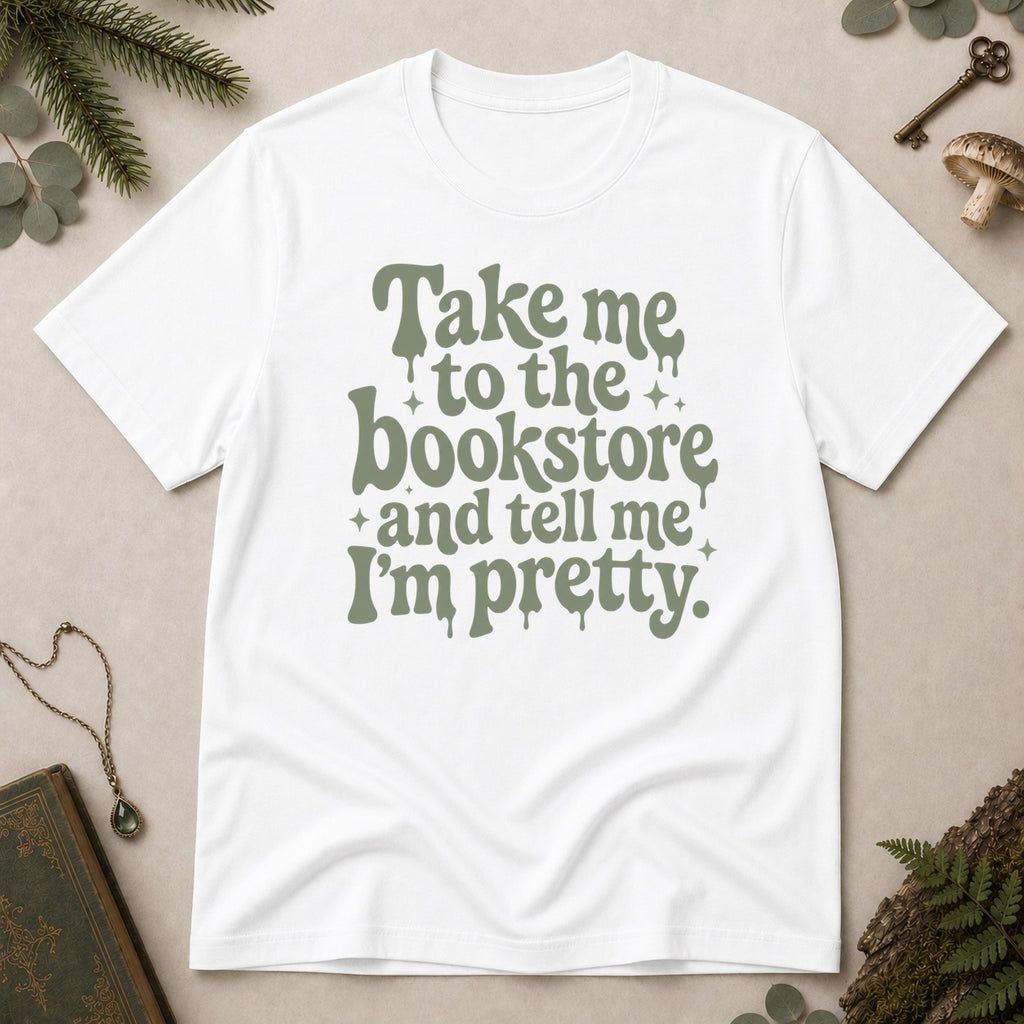 Take Me to the Bookstore T-Shirt - White
