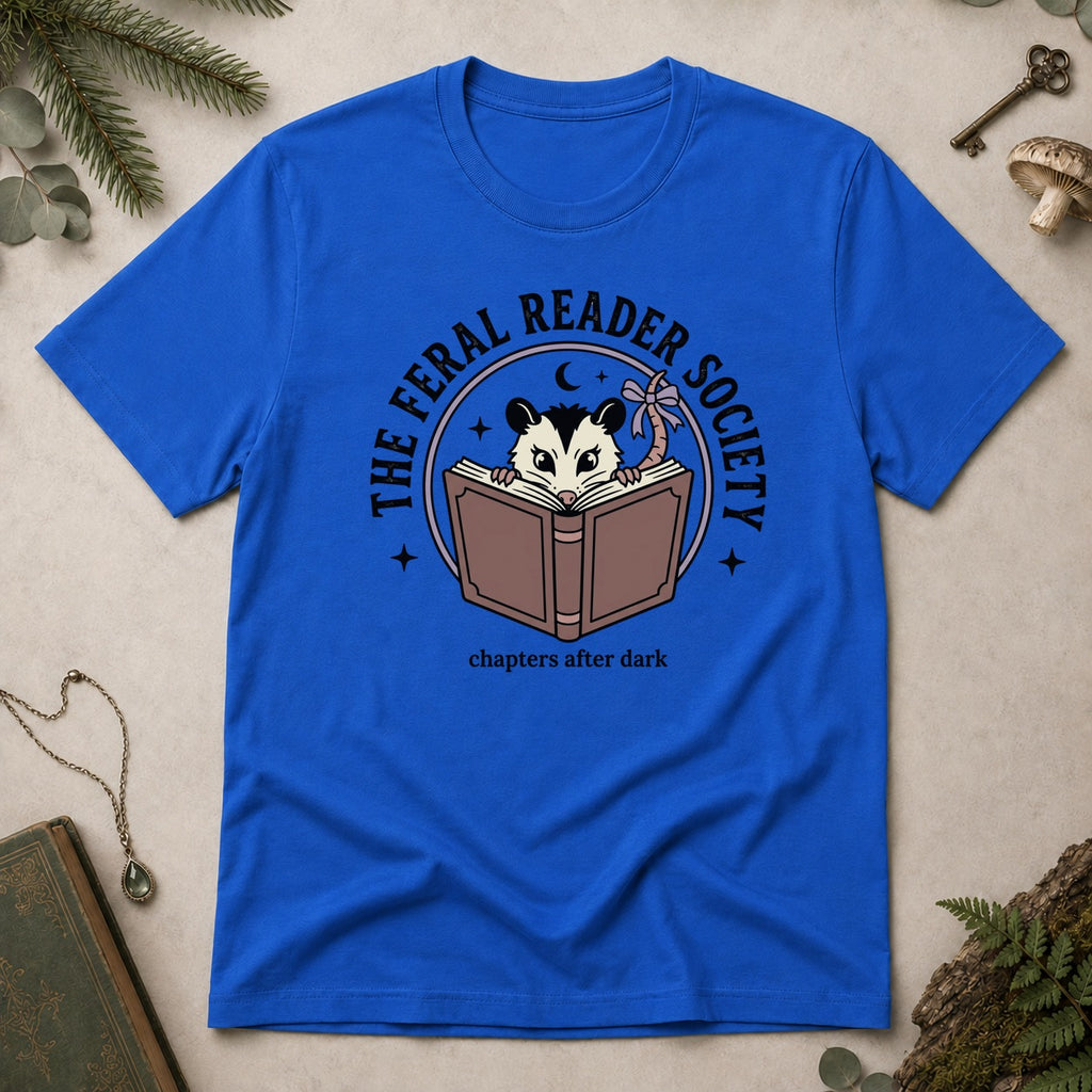 The Feral Reader Society T-Shirt - Royal