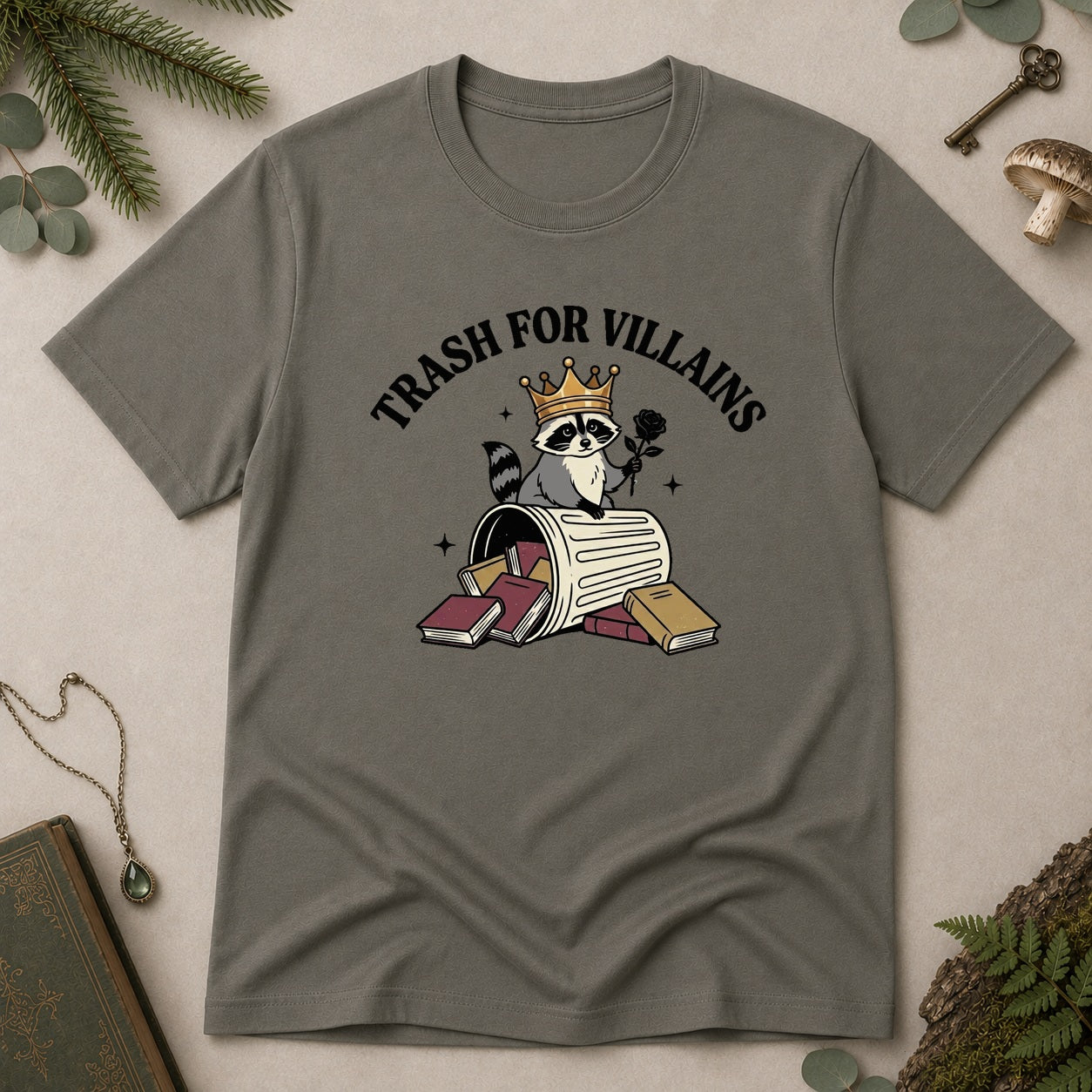 Trash for Villains T-Shirt - Charcoal