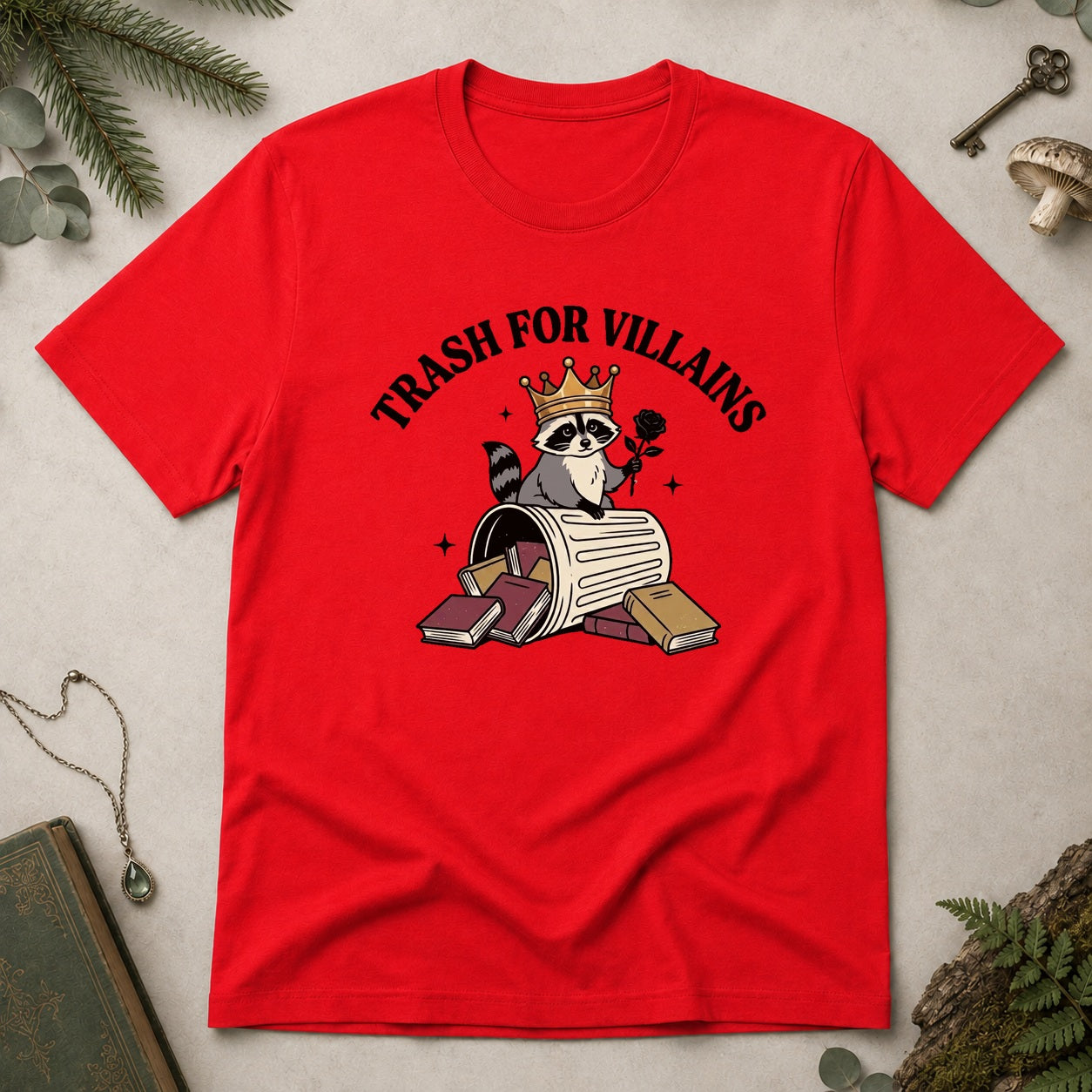 Trash for Villains T-Shirt - Red