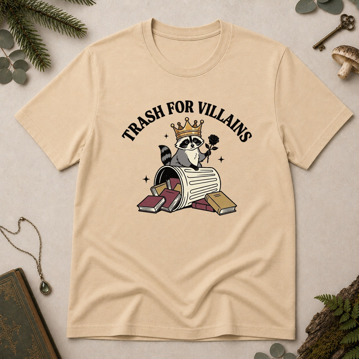 Trash for Villains T-Shirt - Sand