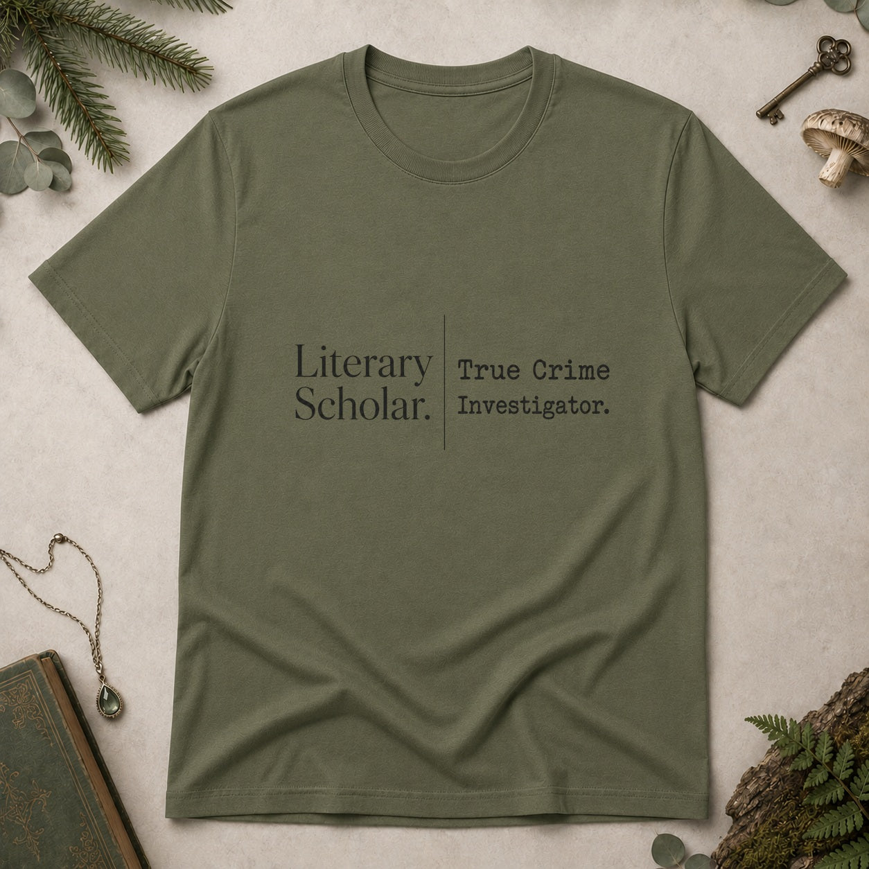 True Crime T-Shirt - Military Green