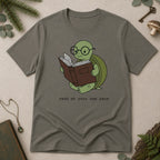 Turtle Read T-Shirt - Charcoal
