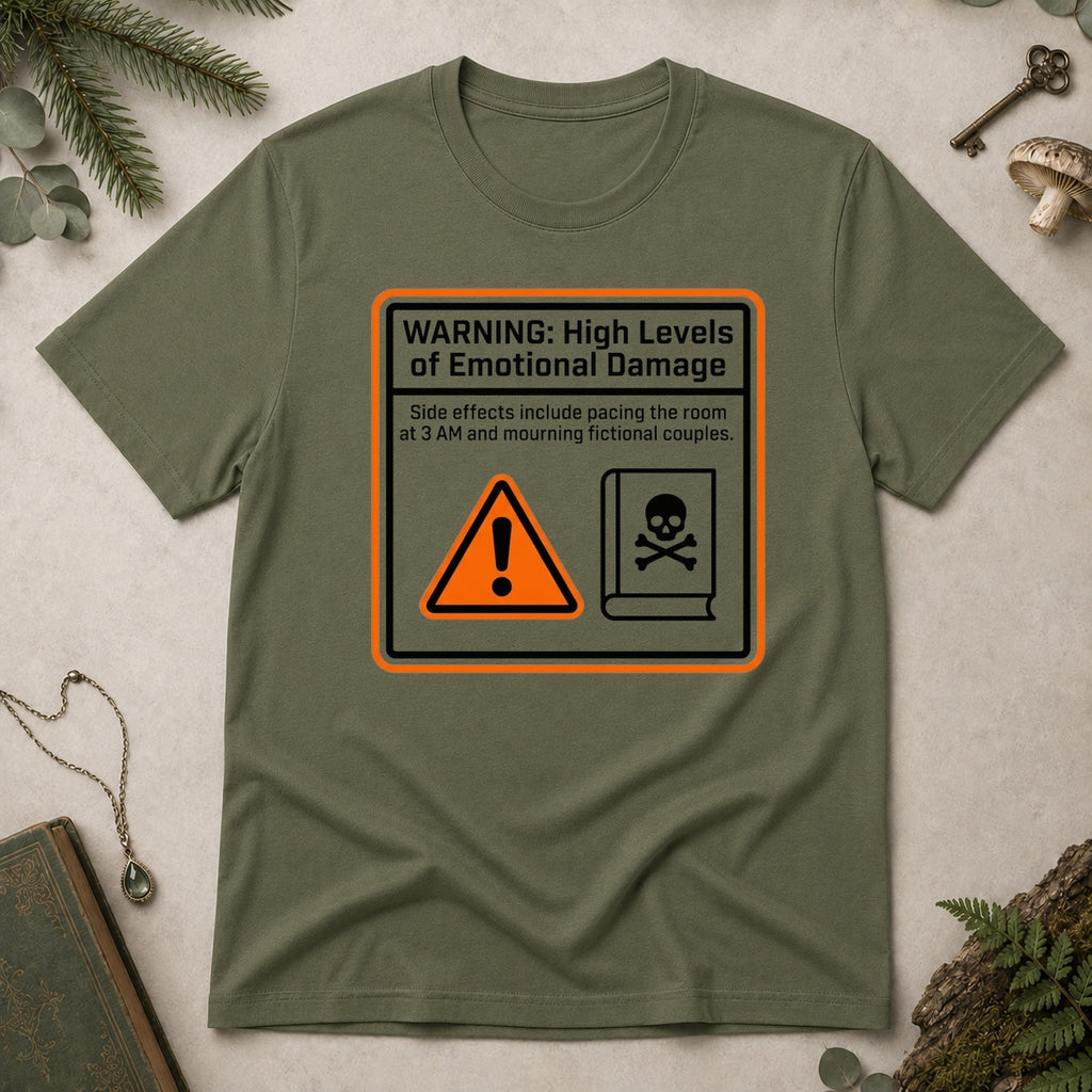 Warning T-Shirt - Military Green