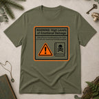 Warning T-Shirt - Military Green