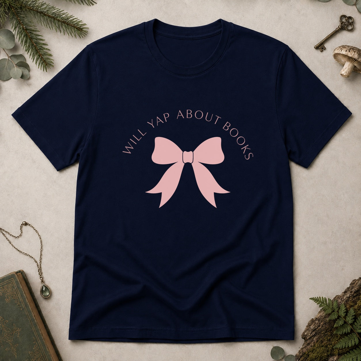 Will Yap About Books T-Shirt - Navy