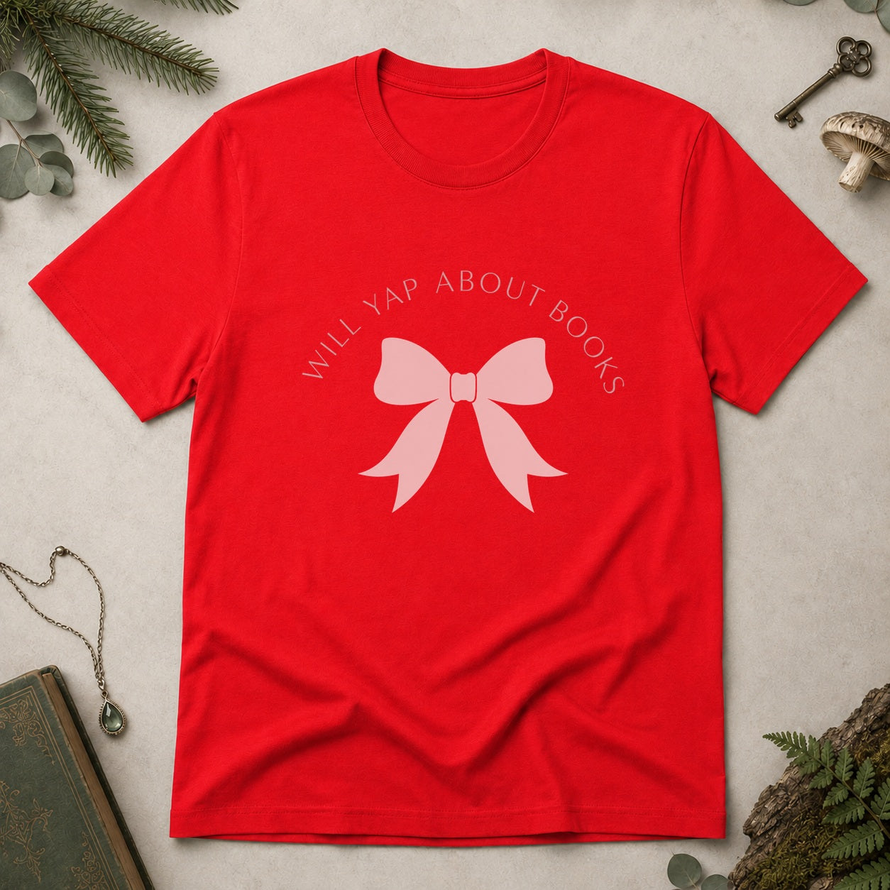 Will Yap About Books T-Shirt - Red